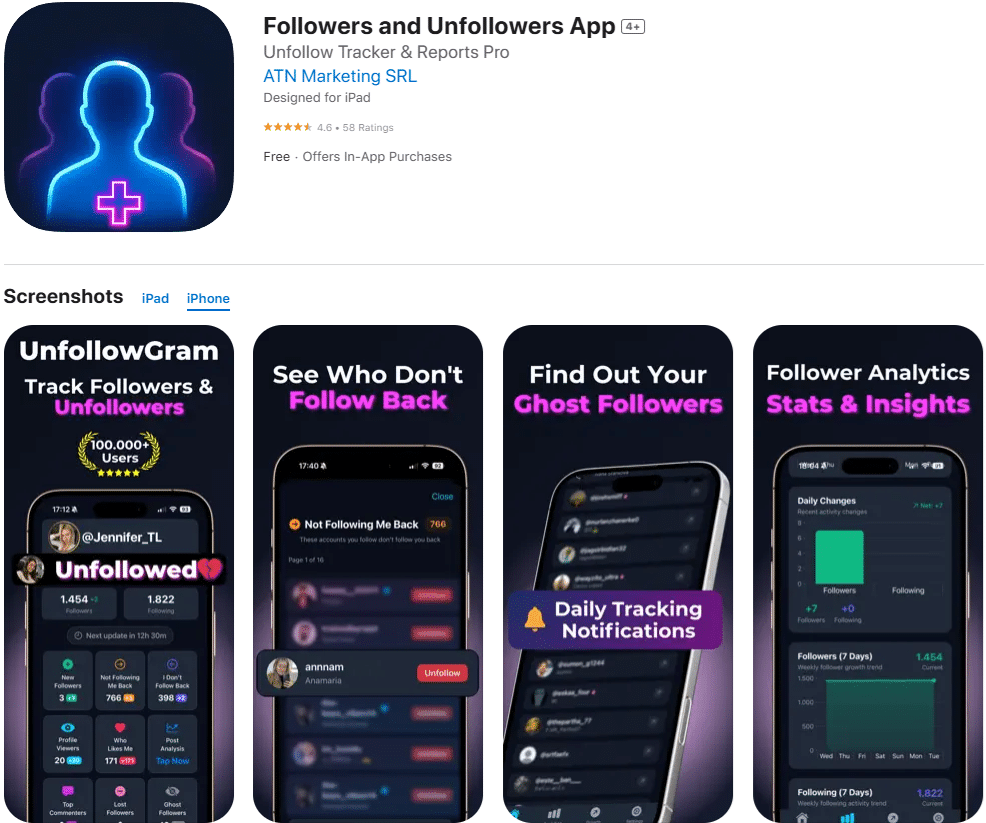 Instagram Follower Viewer UnfollowGram