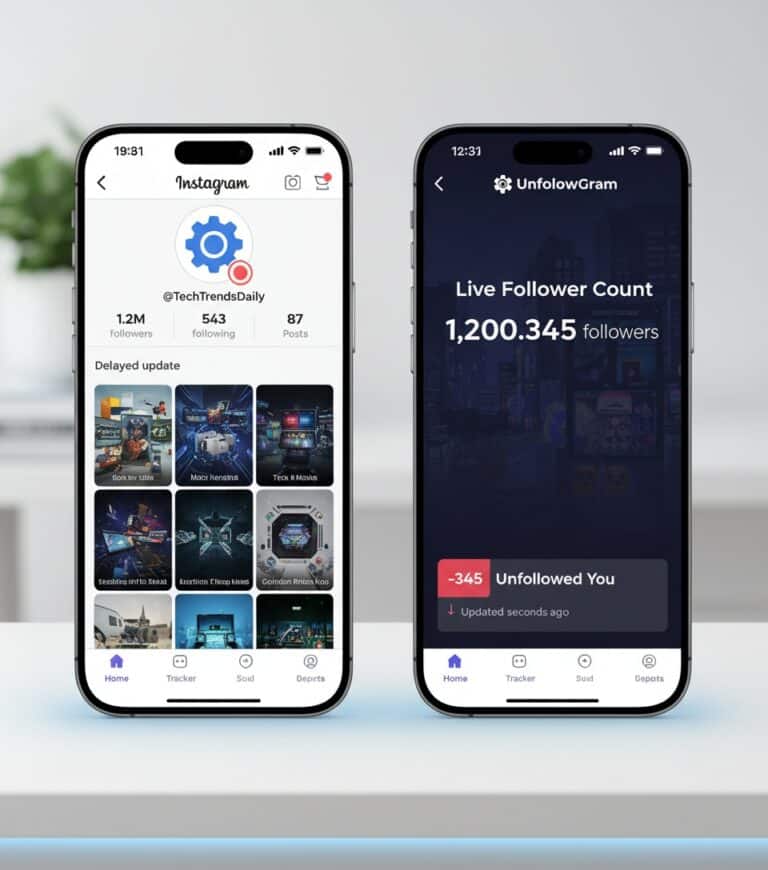 instagram followers count with UnfollowGram