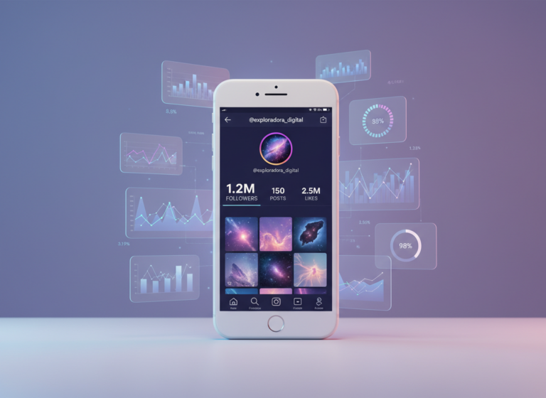 Follower Tracker Without Login Is It Possible: A clean, modern illustration showing a smartphone displaying a public Insta...